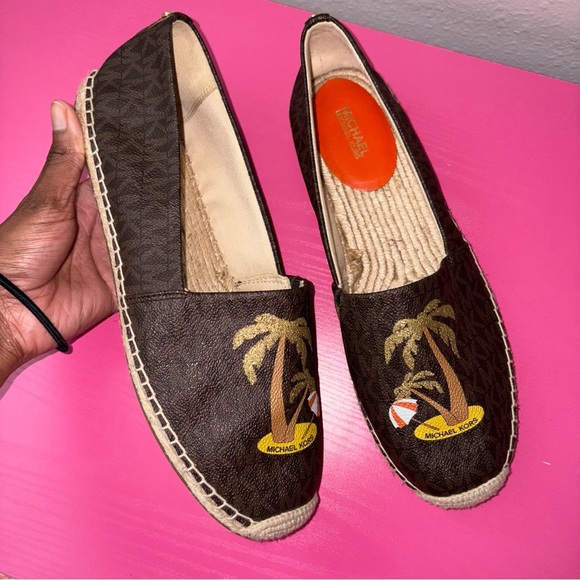 EUC Michael Kors Brown Espadrilles - Picture 1 of 7